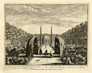 135969 Gezicht in de tuin van de buitenplaats Heemstede te Houten: de boomgaard met in het midden vier loofwerkpriëlen ...